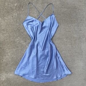 Blue Victoria's Secret Slip Dress Y2K Babydoll Vintage Size L‎